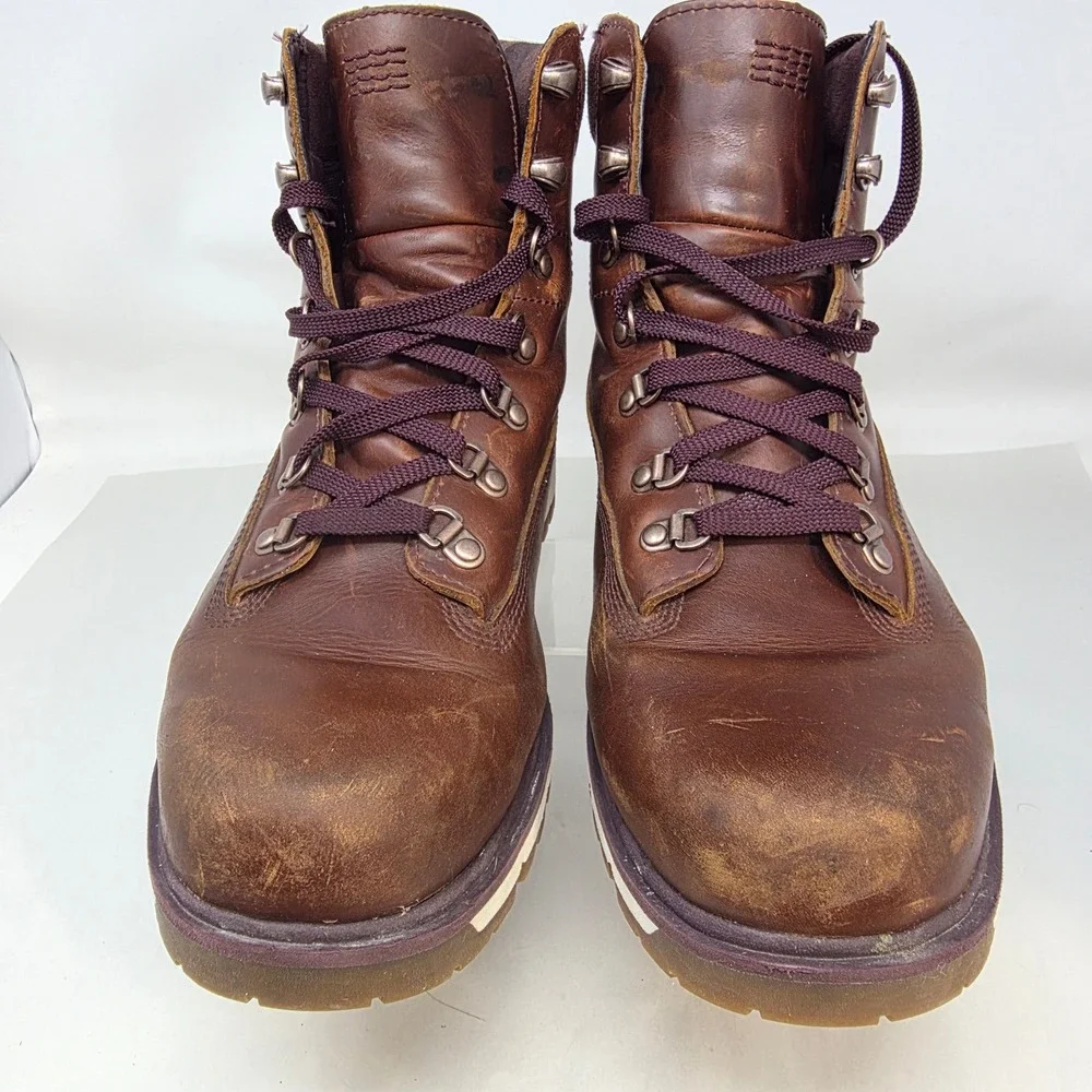 Timberland Waterproof Hiking Boots Mens 9.5 A2BZD Brown Leather ReBOTL Good